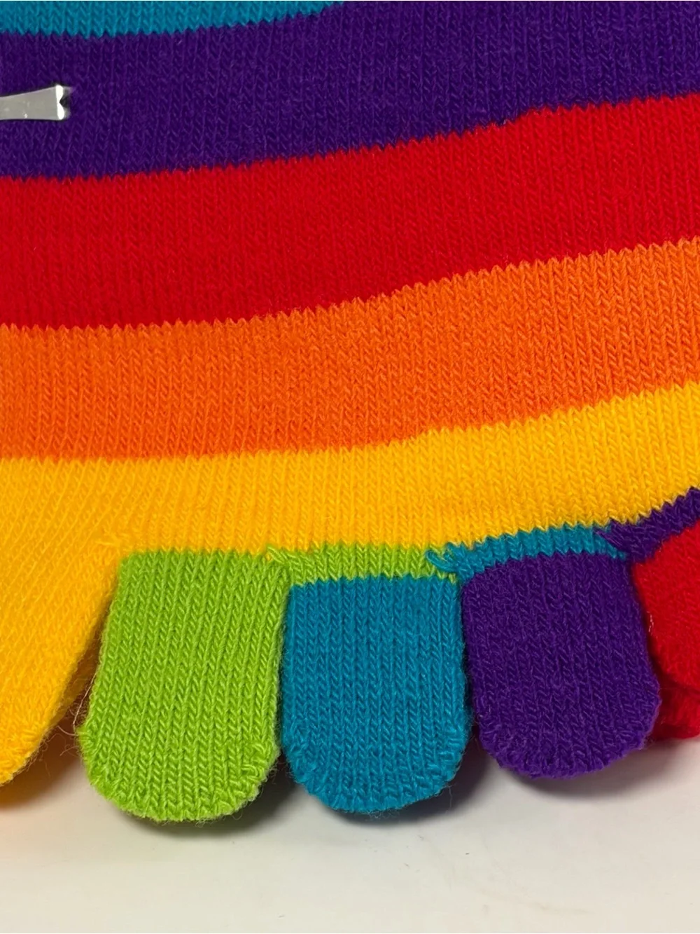 Foot‎ Traffic Women’s Rainbow Stripe Toe Socks Multicolor Size 4-10 Pride LGBTQ+